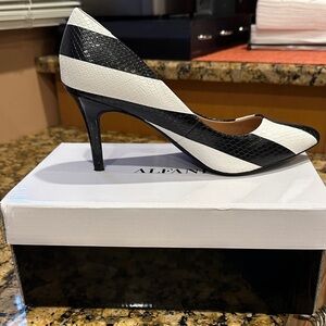 Alfani Two-Tone Black and White Heels
